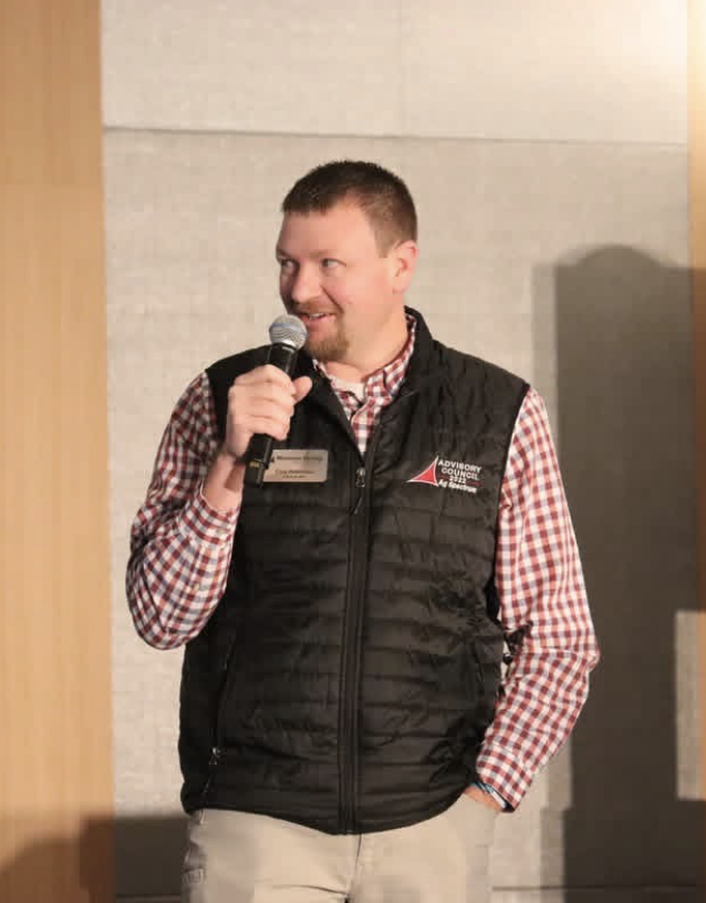 Cory Robinson speaking at an event