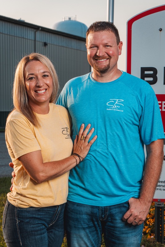 Cory Robinson and his wife, owners of CR Seeds & Services