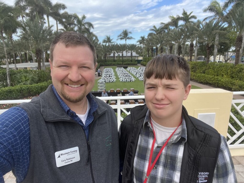 Cory Robinson at a Maximum Farming conference