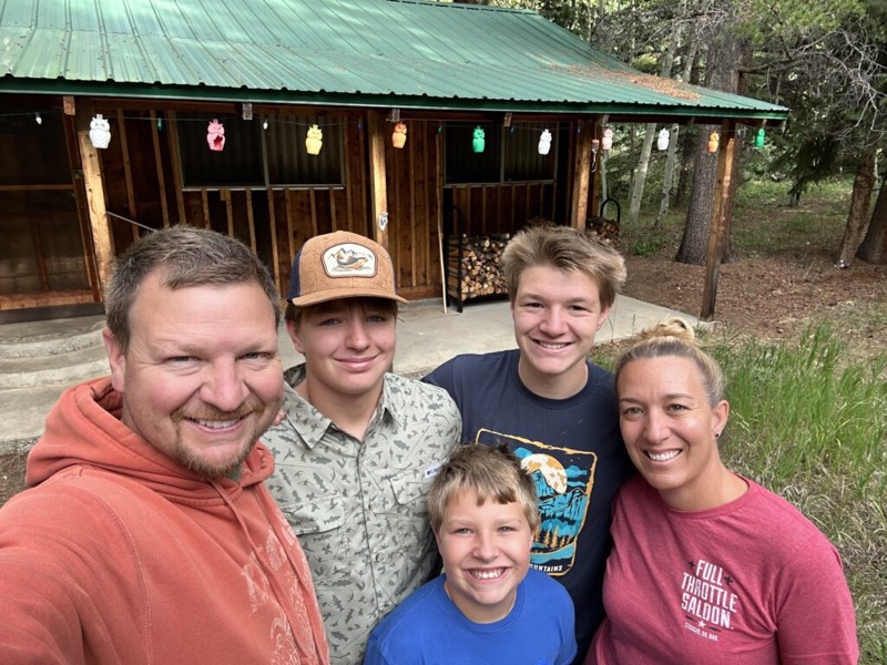 The Robinson family outdoors